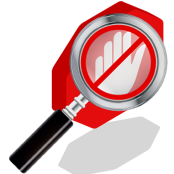 Ad blocker notice icon